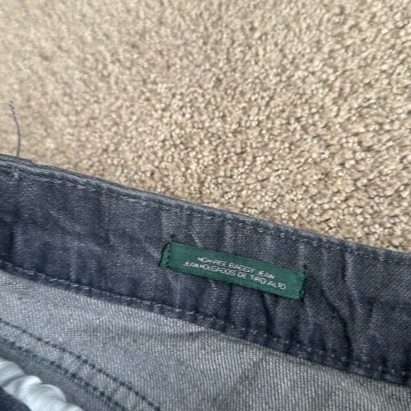 NWT Wild Fable Gray Metallic Coated High Rise Baggy Wide Leg Jeans - Size: 4 - Picture 5 of 9